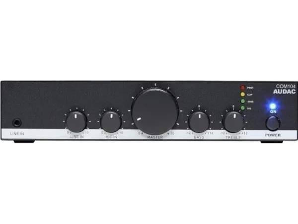Audac COM104 - Mixer forstærker - forstærket - 2 kanaler - 40 Watt - rackversion