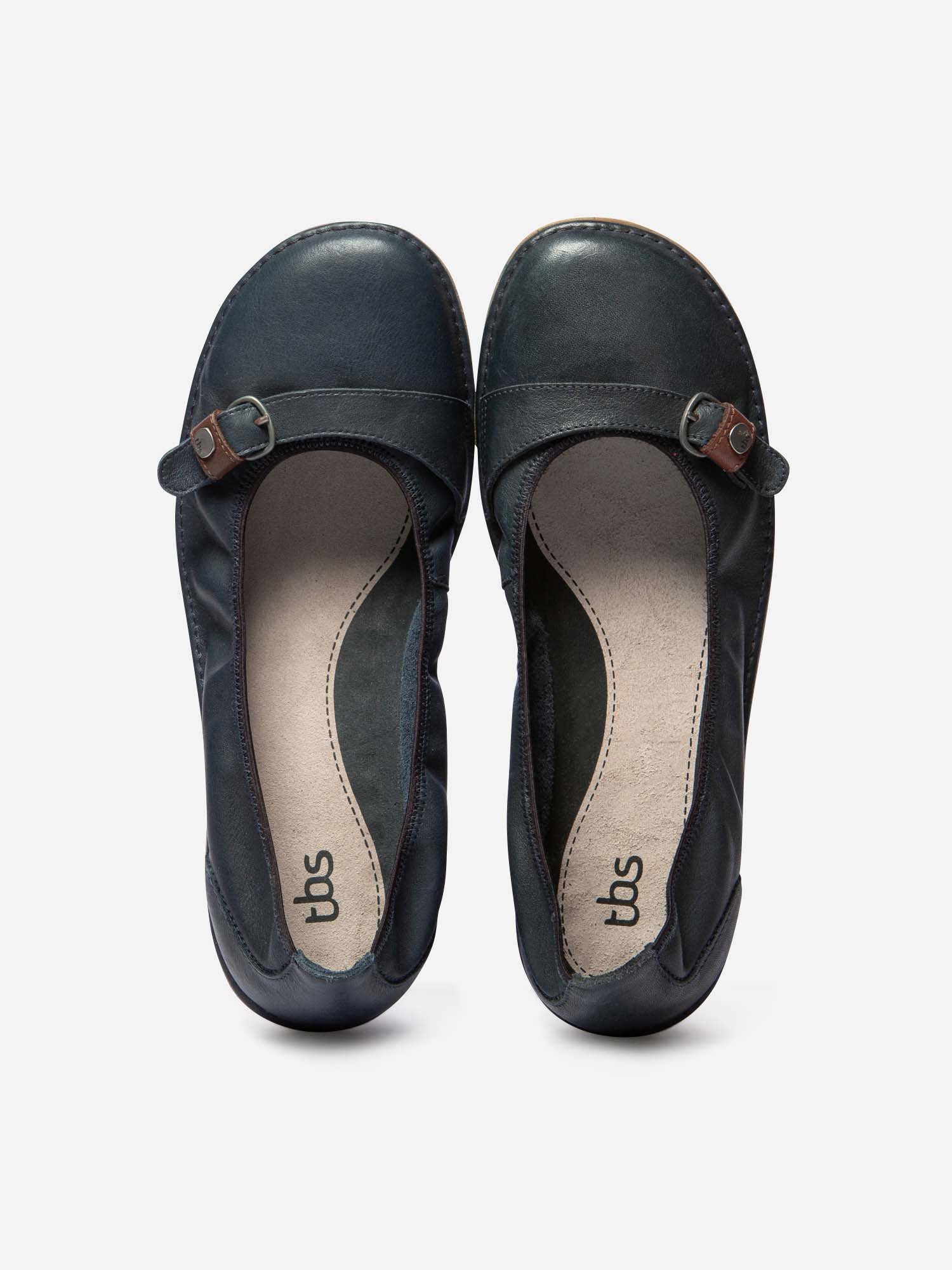 Ballerines Femme Confort Cuir Marine
