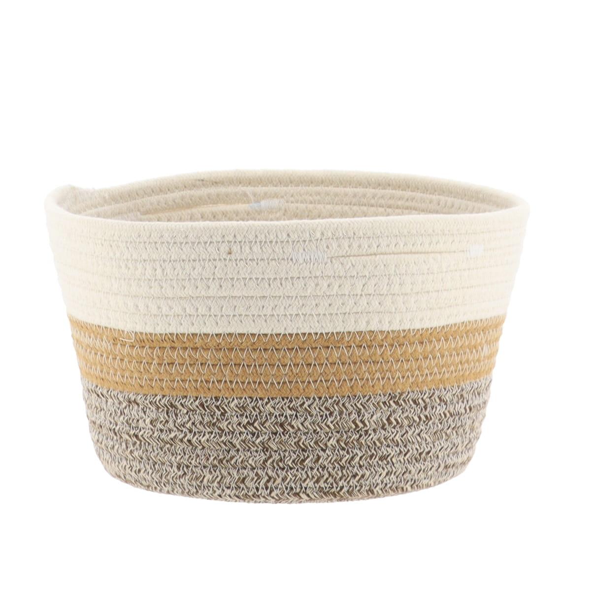 CORBEILLE NATUREL MARRON CHINE D.25X16CM