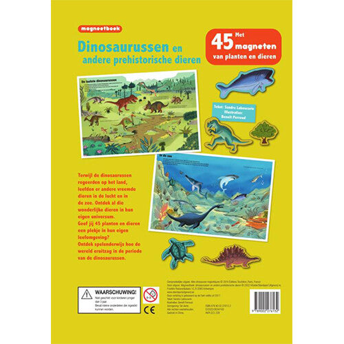 Uitgeverij davidsfonds magneetboek dinosaurussen en andere prehistorische dieren