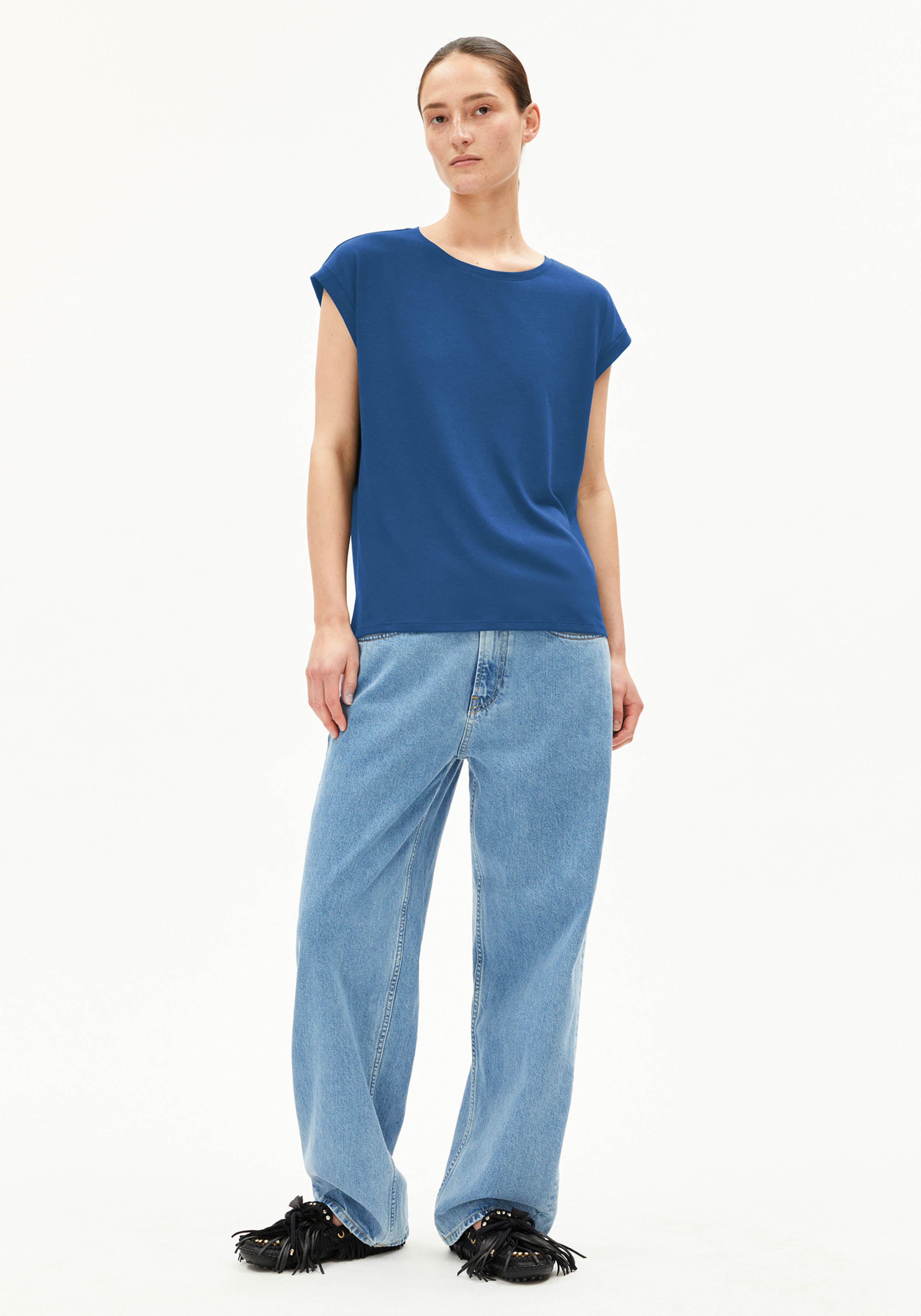 Armedangels Tencel-T-Shirt Jilaana Dark Morning