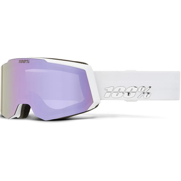 Masque de ski 100PERCENT SNOWCRAFT S WHITE/LAVENDER - MIRROR LAVENDER LENS