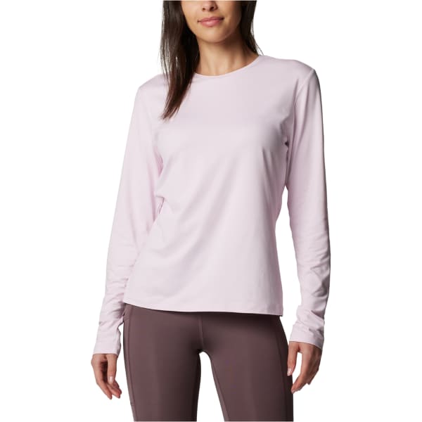 T-shirt randonnée COLUMBIA W SLOAN RIDGE GRAPHIC LS PINK DAWN/LINEAR DRIFTS