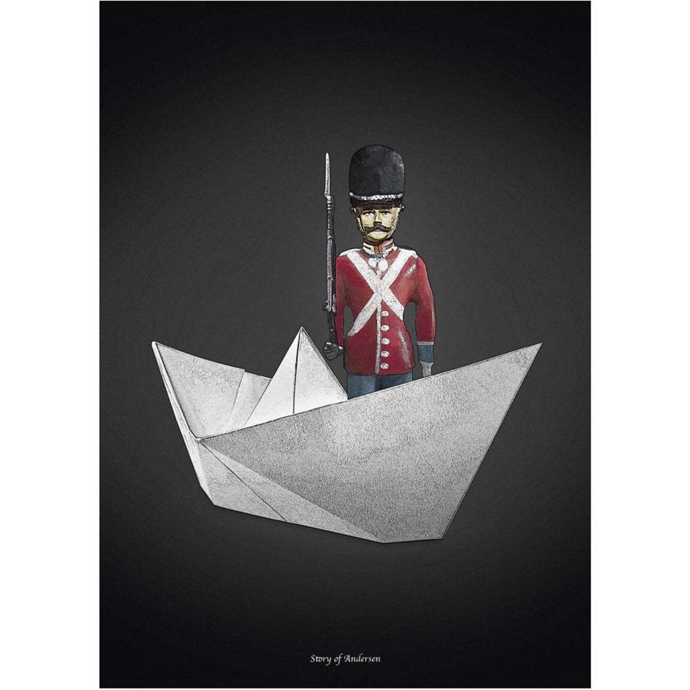Køb Poster & Frame Story Of Andersen - Den Standhaftige Tindsoldat - Hvid/Sort Baggrund