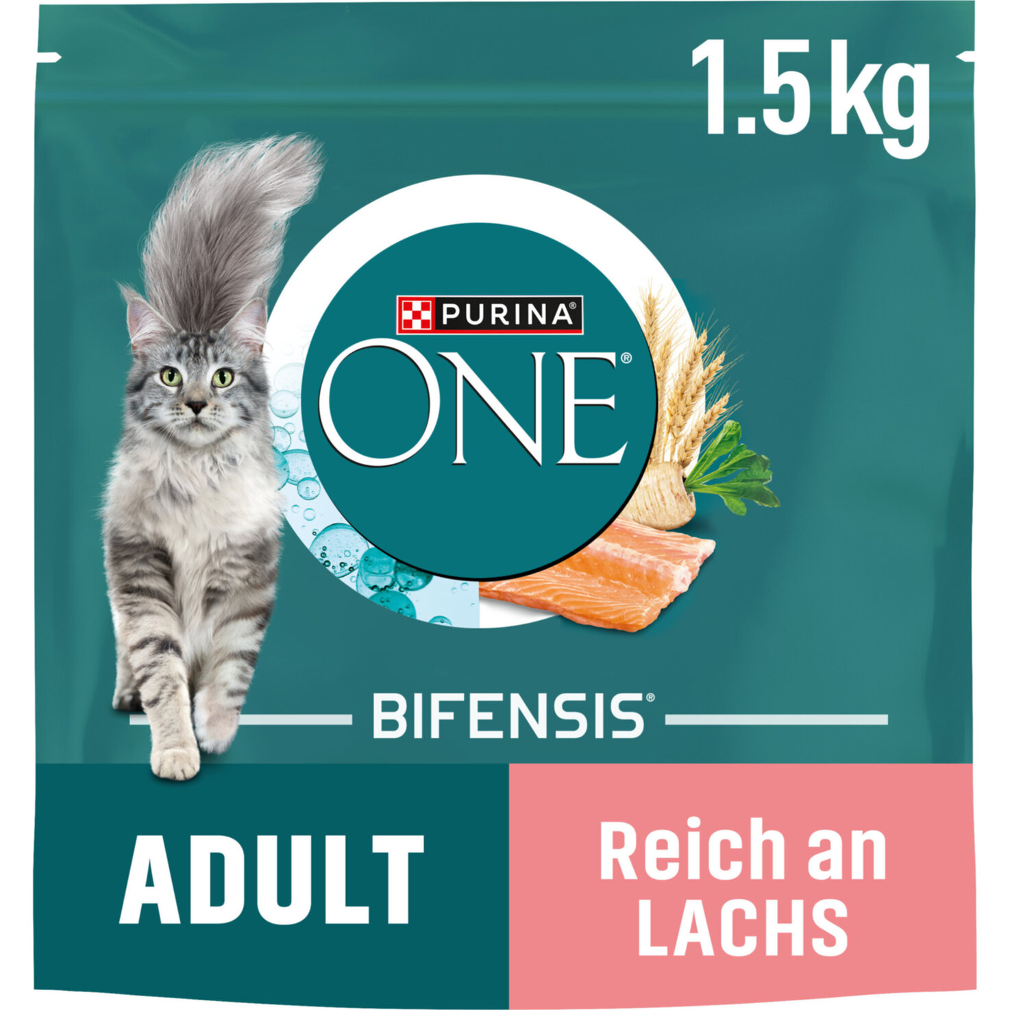 Purina ONE Trocken-Katzenfutter Adult Lachs & Getreide