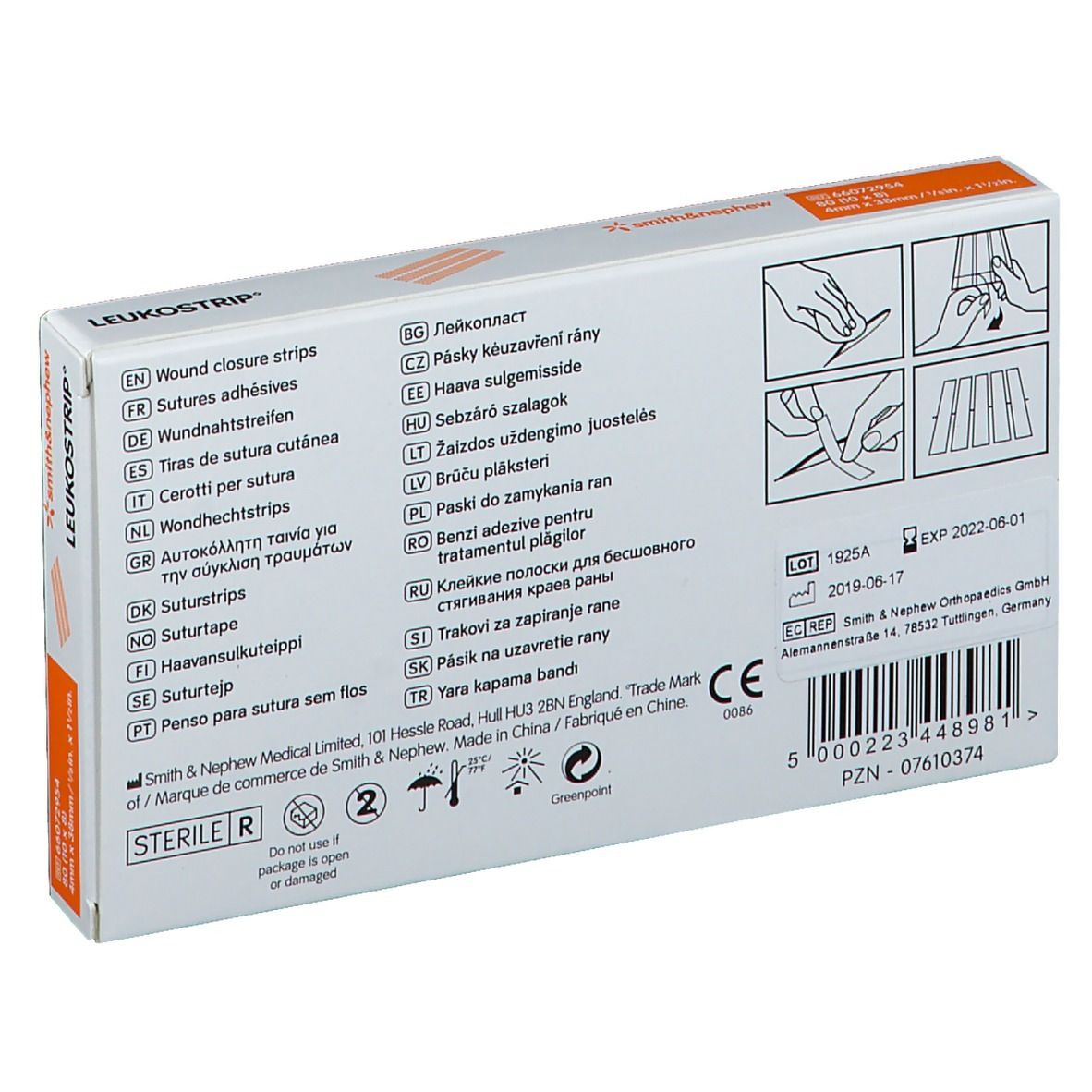 LEUKOSTRIP® Wundnahtstreifen 4,0 mm x 38 mm steril