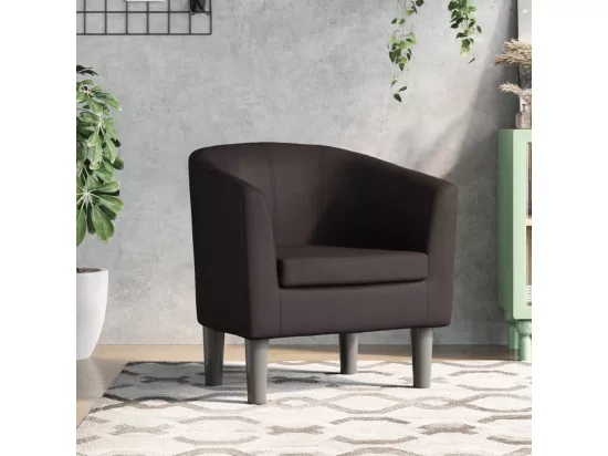 Fauteuil marron similicuir