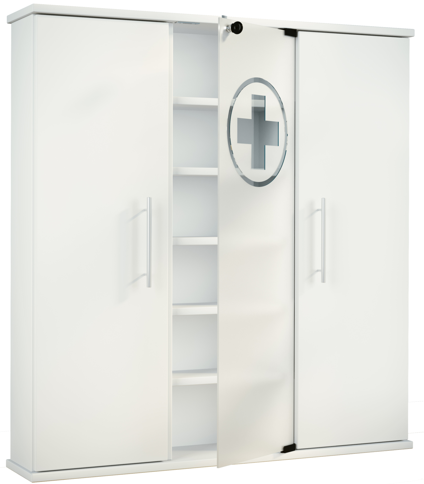 Medizinschrank SANTILA - weiß - 88 cm breit