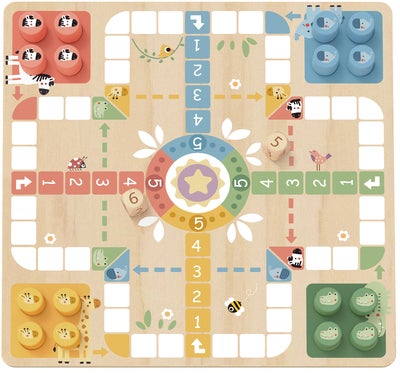 Tooky Toy Ludo Brettspill 2-i-1
