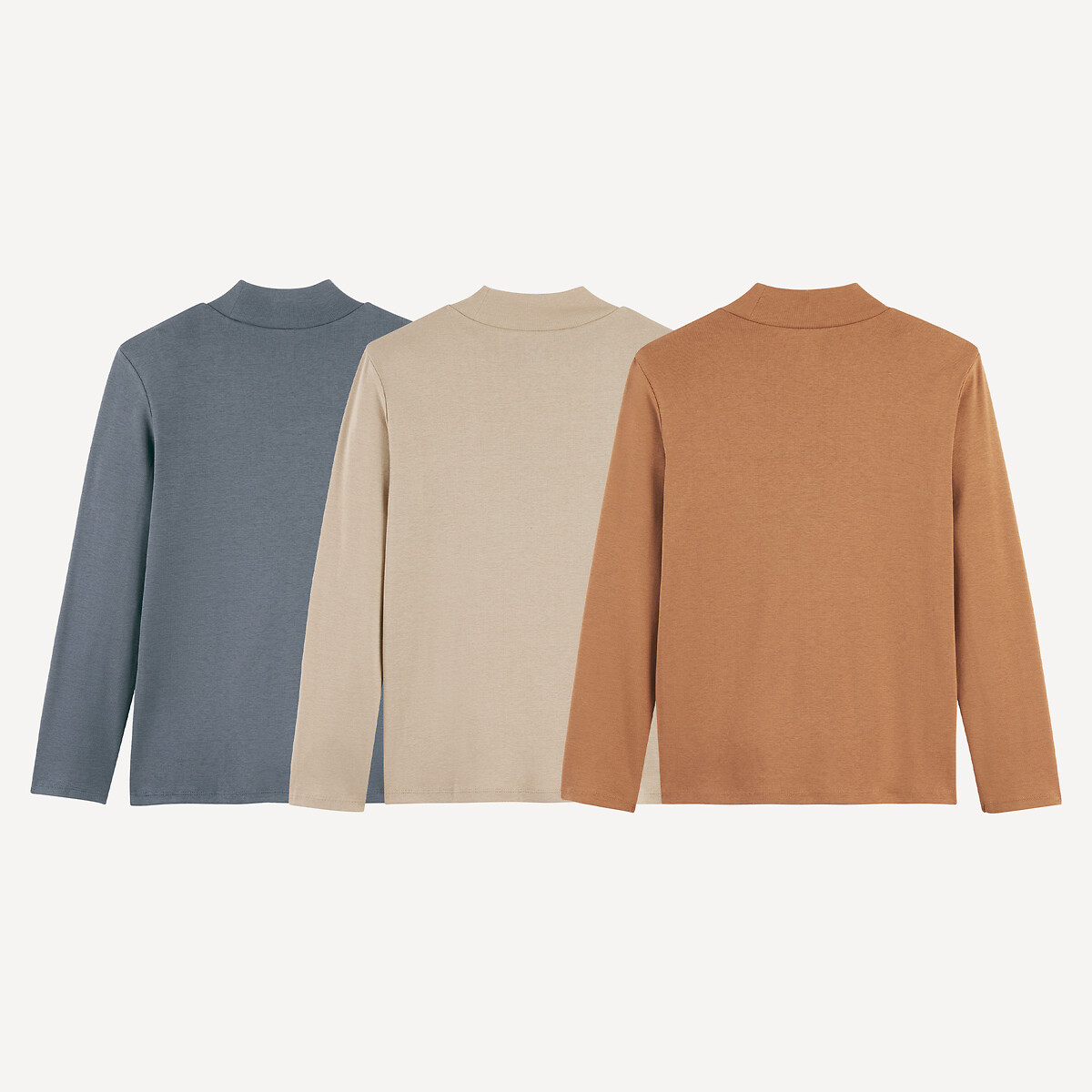 COLEÇÃO LA REDOUTE<br>Conjunto de 3 suéteres de gola alta