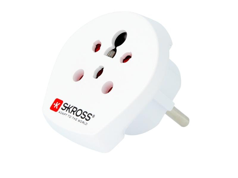 SKROSS Reiseadapter Indien / Israel / Danmark- EU Reiseadapter Indien / Israel / Dänemark Europa