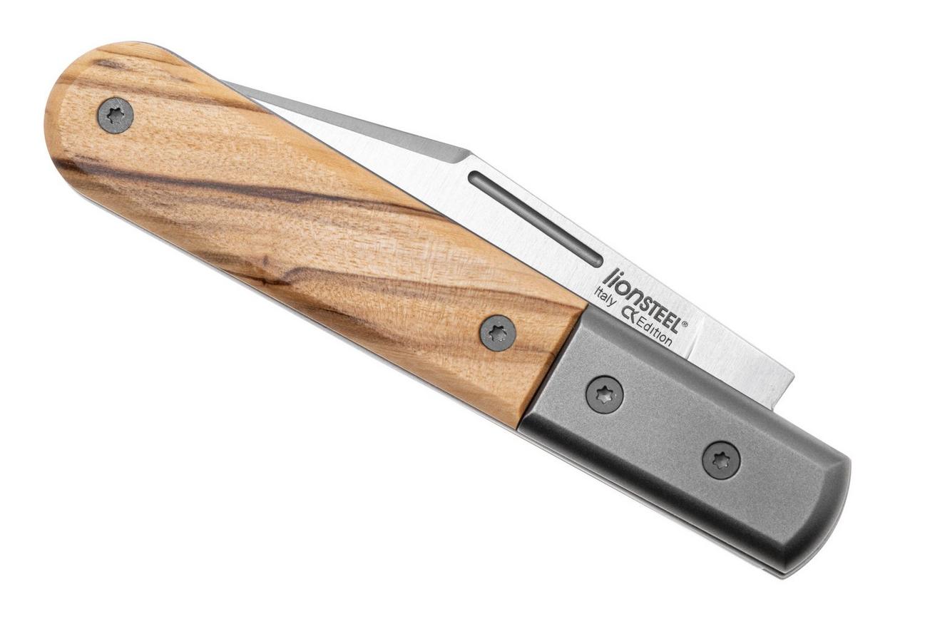 LionSteel Shuffler Barlow CK0112-UL Olijfhout, zakmes