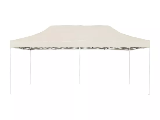 Tente de réception pliable Aluminium 6 x 3 m Crème