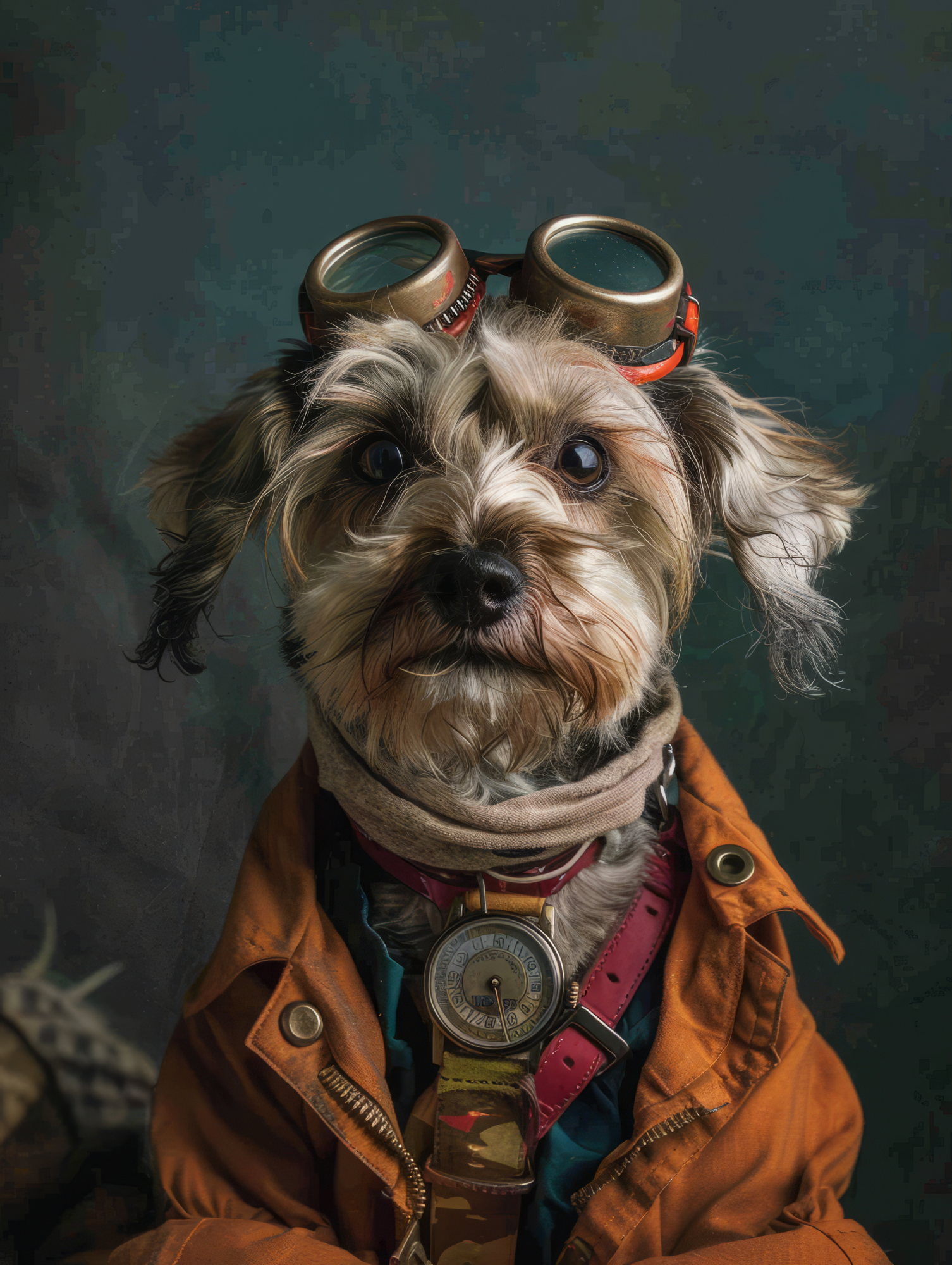 Canvas schilderij van een Dandie Dinmont Terrier 40x60 cm