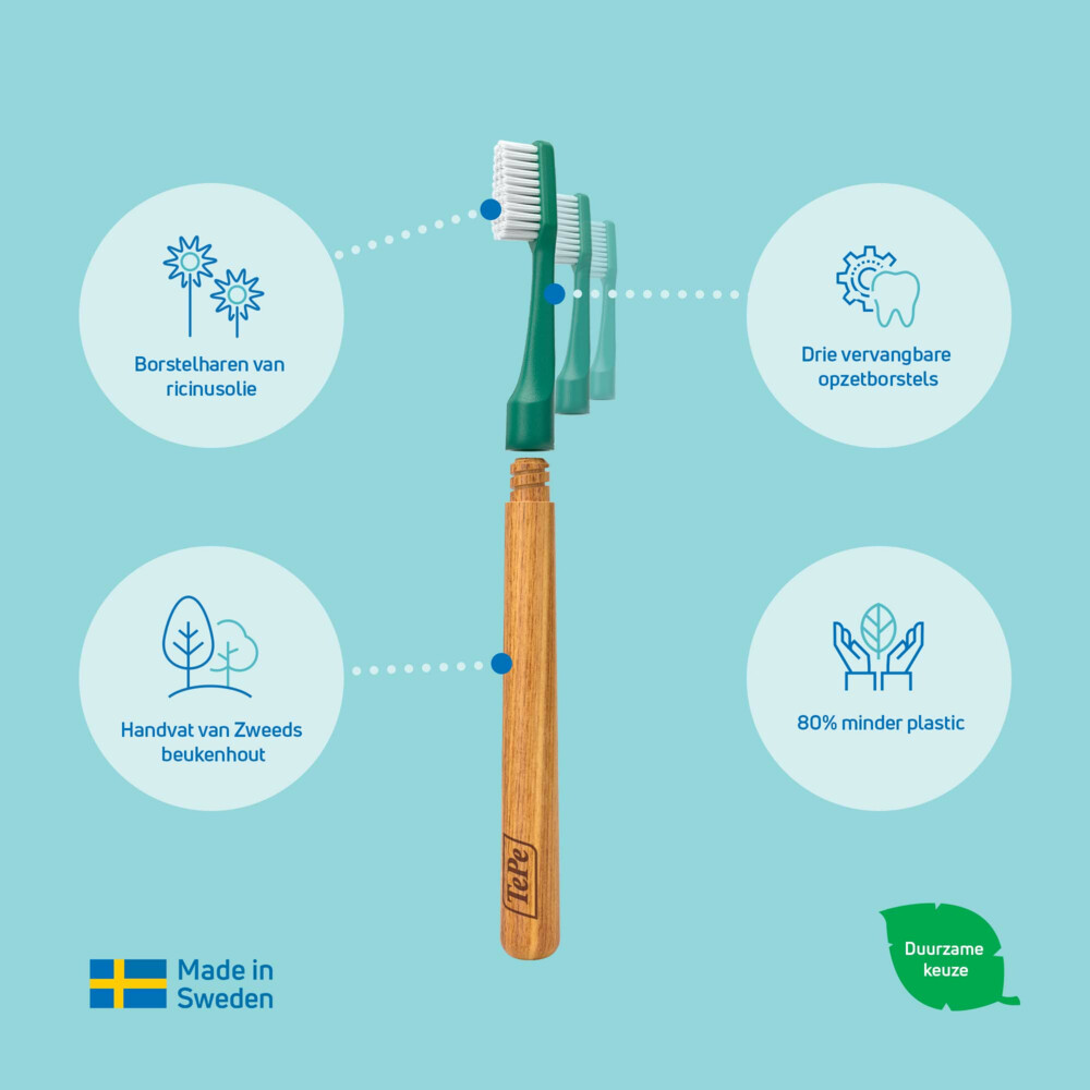 TePe Choice™ Soft Tandenborstel Groen3 stuks