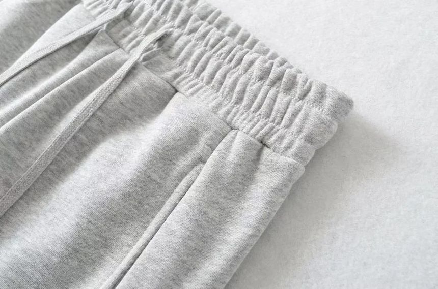 Florentine - Effen wijd uitlopende joggingbroek met trekkoord in de taille
