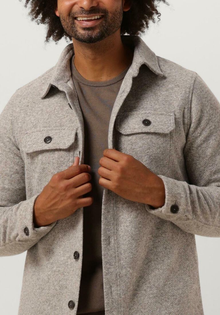 PROFUOMO beige profuomo overshirt overshirt knit herringb