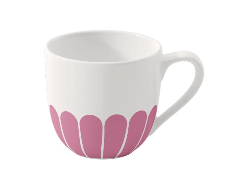 Villeroy & Boch Espressotasse Fleur 70 ml, 6 Stück, Rosa Tasse aus hochwertigem Porzellan