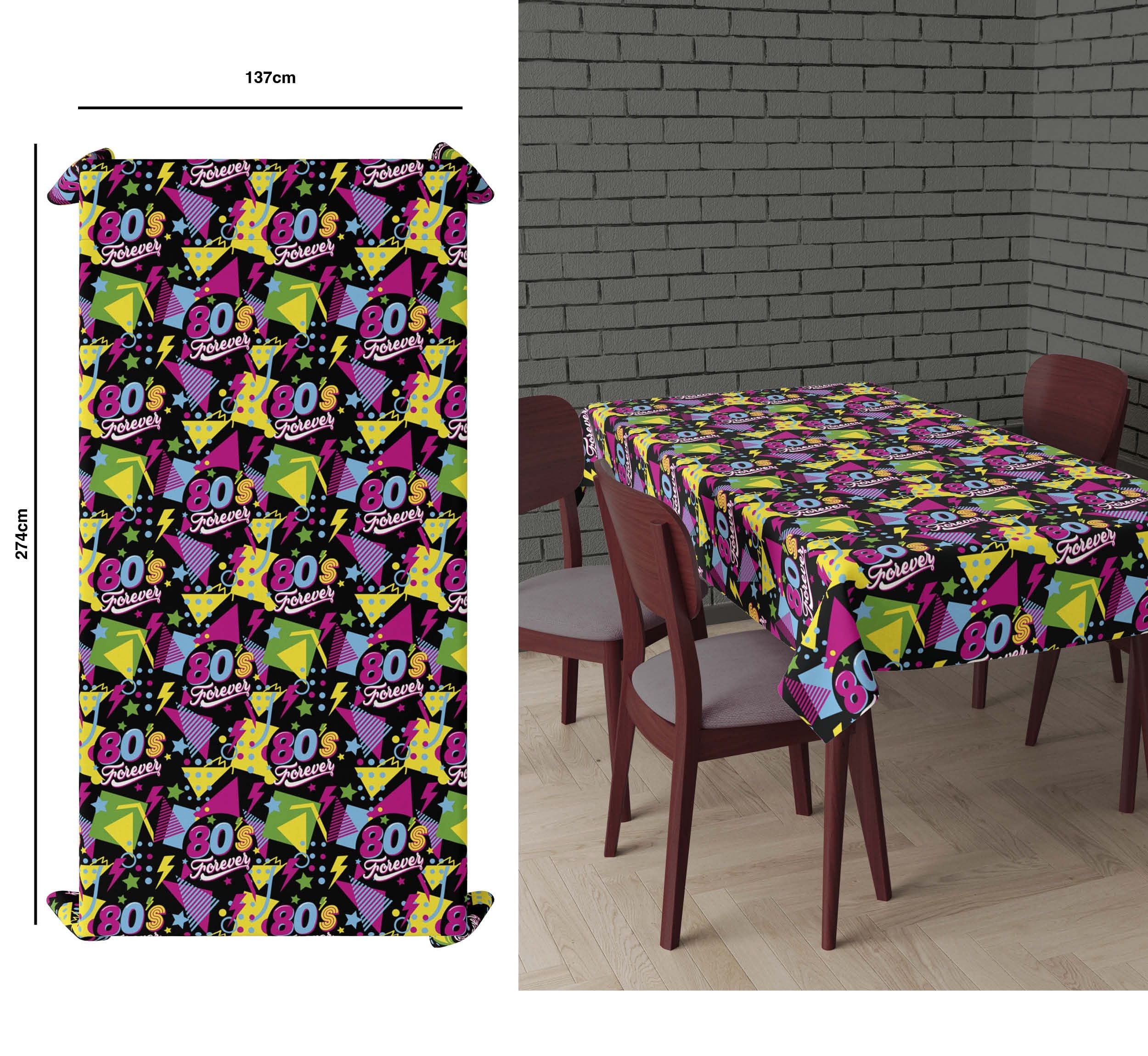 Neon 80S Tafelkleed 2,74m
