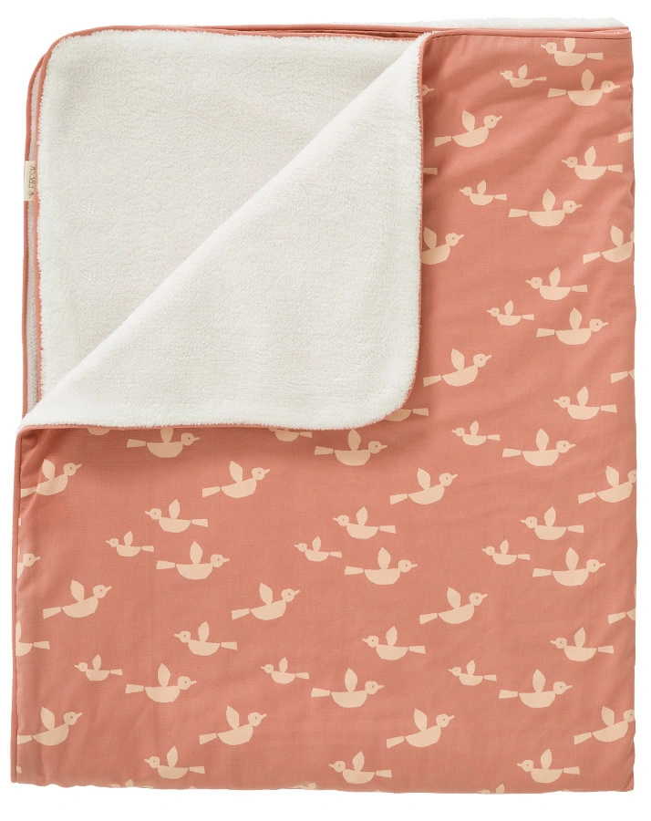 Kuscheldecke BIRDS (80x100) in altrosa
