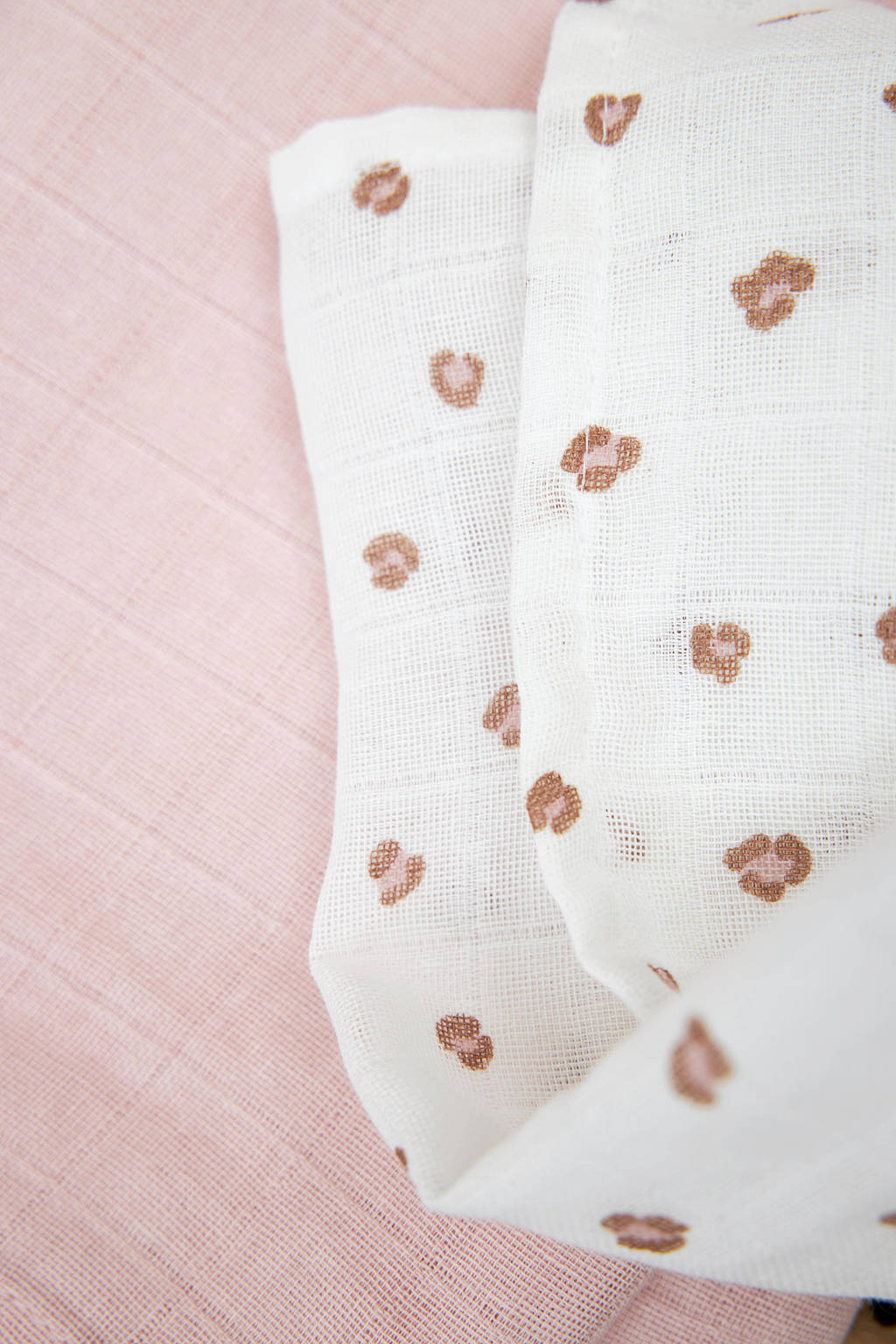 hydrofiele doek Mini Panther 70x70 cm - set van 3 Soft Pink