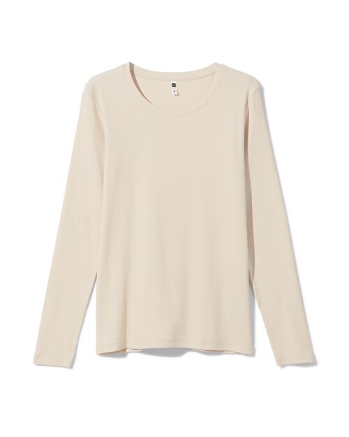 top femme Clara côtelé blanc cassé
