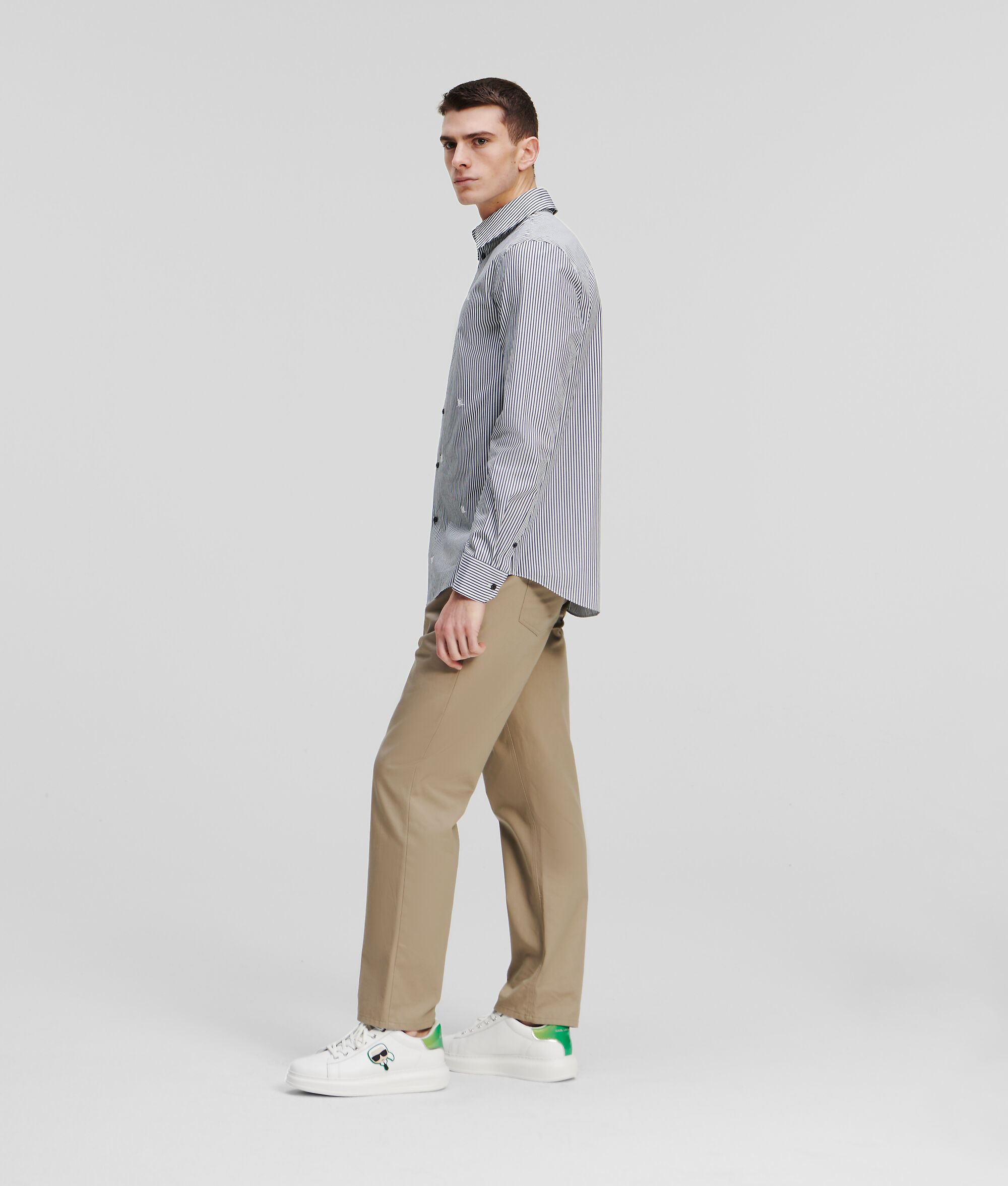 CHEMISE RAYÉE KL MONOGRAM