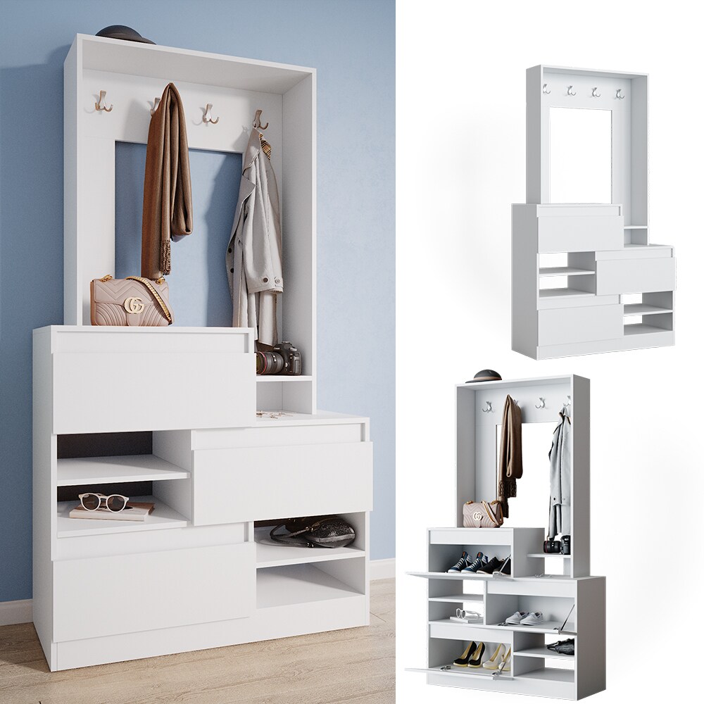 Flurgarderobe Schuhschrank Flurkommode Evia Flurmöbel Schuhregal Kommode Vicco