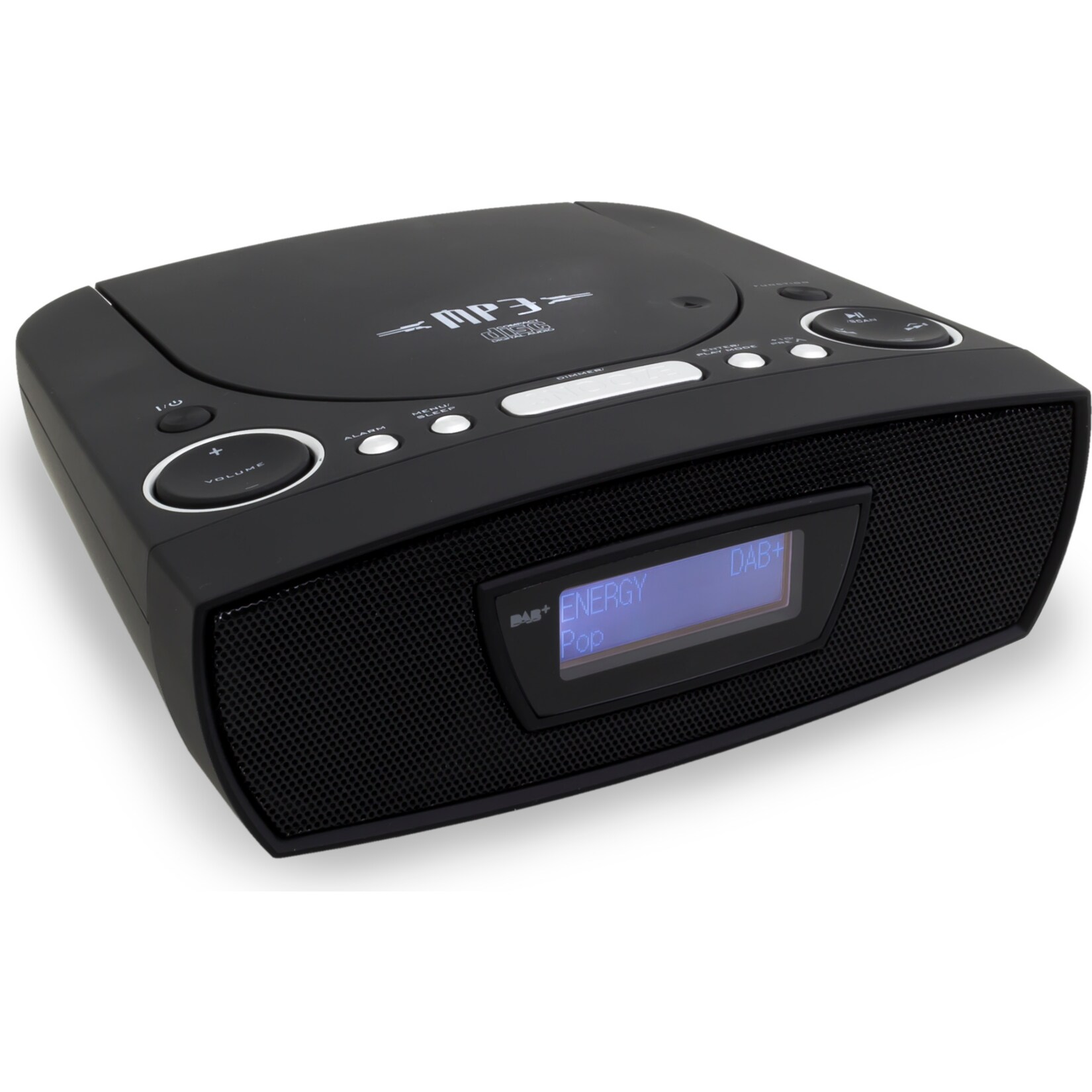 Soundmaster URD480SW DAB+/UKW Digitaluhrenradio mit CD/MP3/Resumée Funktion und USB, schwarz