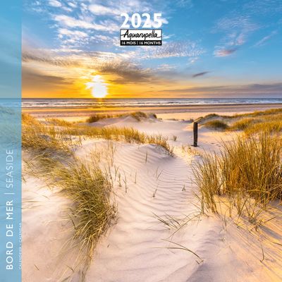 Calendrier mensuel 30x30 cm - 16 mois - Bord de mer