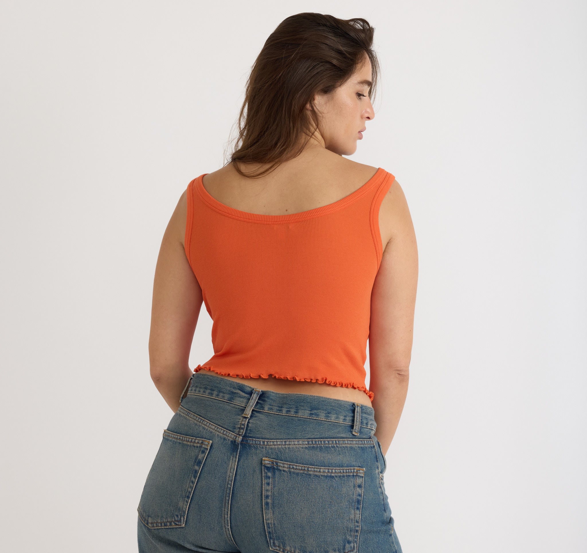 ORGANIC COTTON<br>Core Rib Crop Tank Top