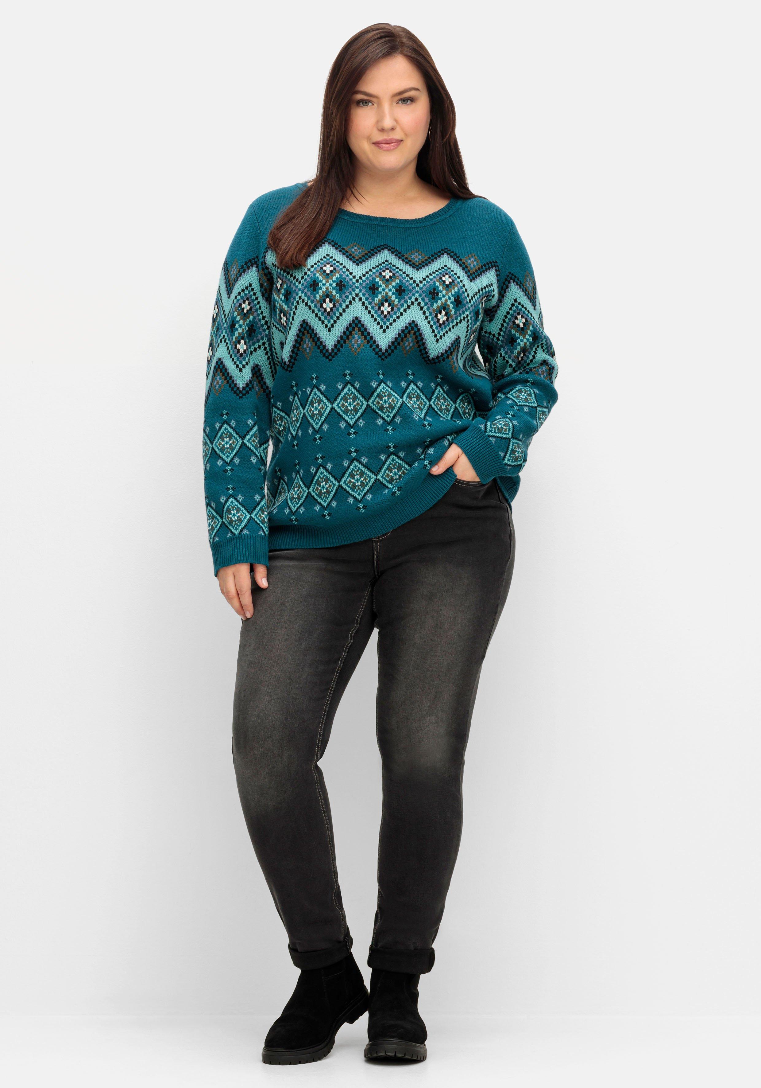 Pullover mit Jacquard-Strickmuster