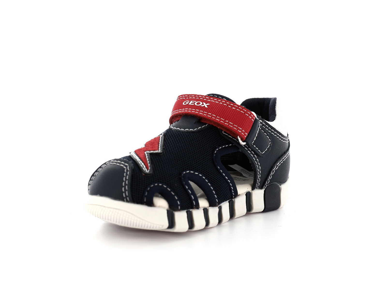 Geox-SANDAL IUPIDOO B455PB Matières combinées Marine Rouge
