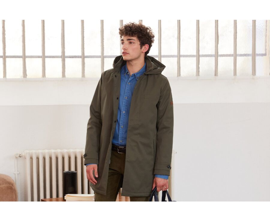 Trench homme Vert foncé matelassé - AURESTILDE