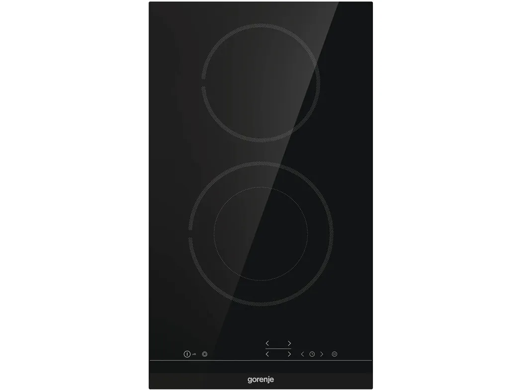 Gorenje Essential ECT322BCSC - Keramisk kogeplade - 2 plader - Niche - bredde: 28.3 cm - dybde: 49 cm - med facetteret frontkant - sort