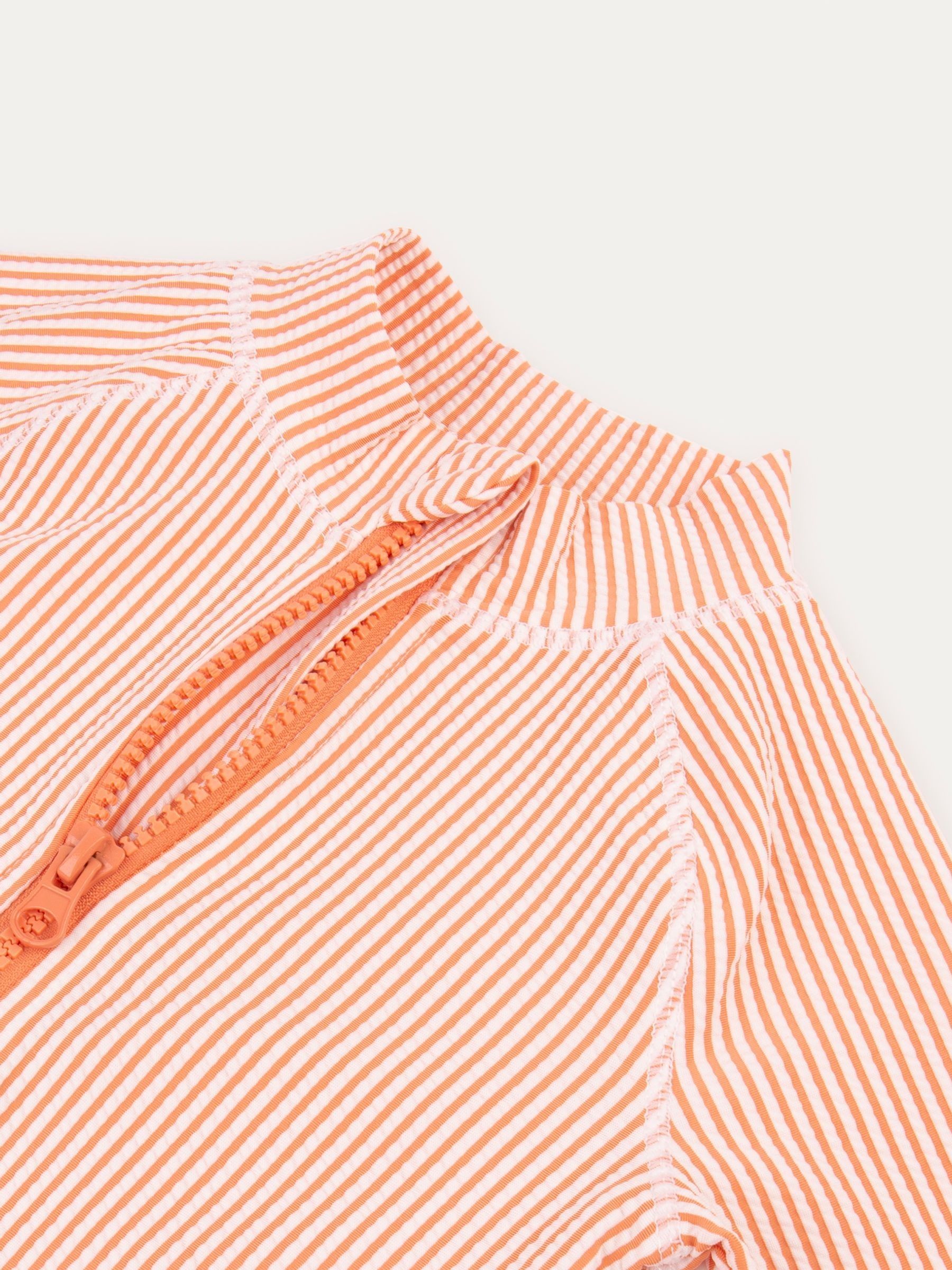 Roze - MORI BY Seersucker Zip-Up Rash Vest