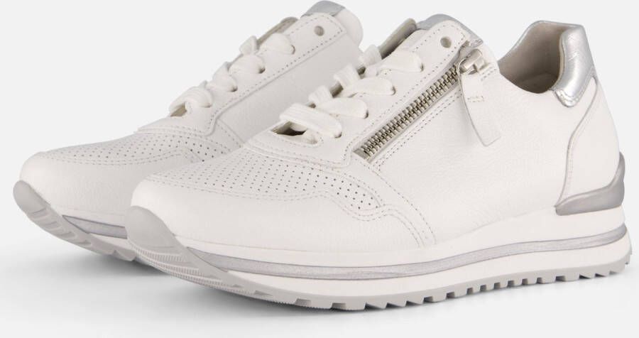 Gabor Witte Zilveren Leren Sport Basket Multicolor Dames