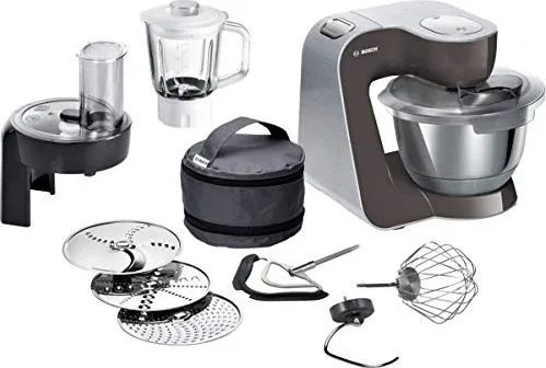 Bosch MUM5 CreationLine Premium MUM58A20 - Køkkenmaskine - 1000 W - børstet rustfrit stål/grå