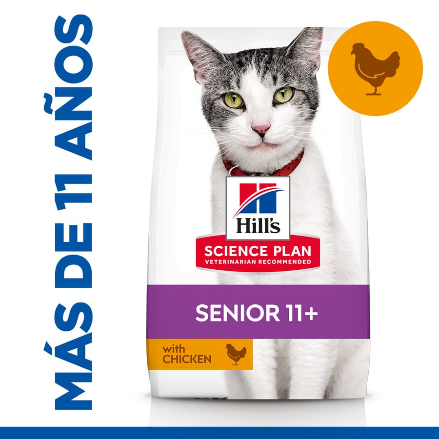 Ração para gatos Hill's Science Plan Senior 11+ sabor frango