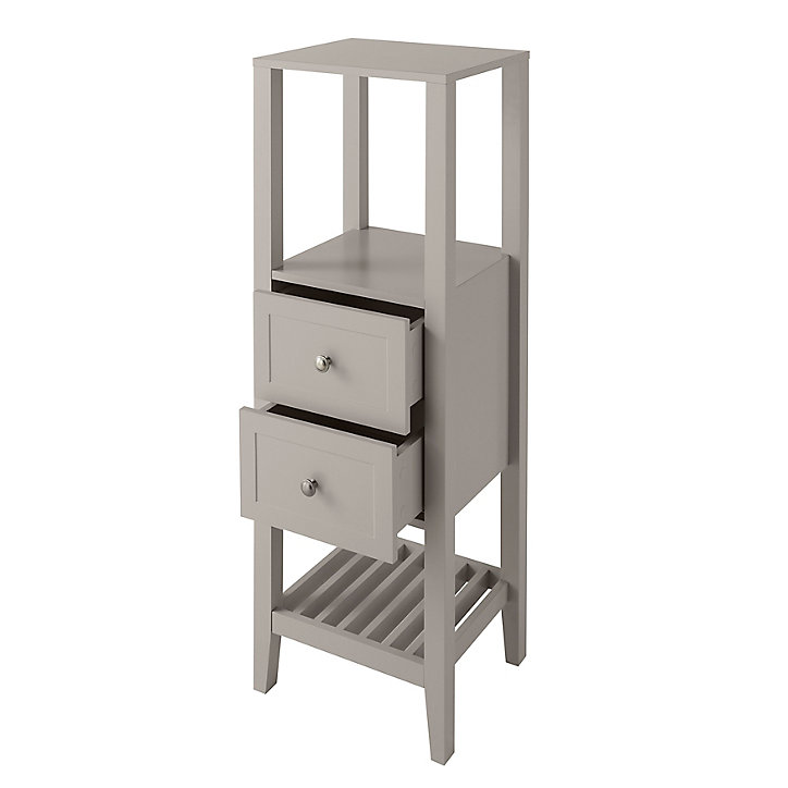 Demi colonne de salle de bains GoodHome Perma taupe H. 120 cm