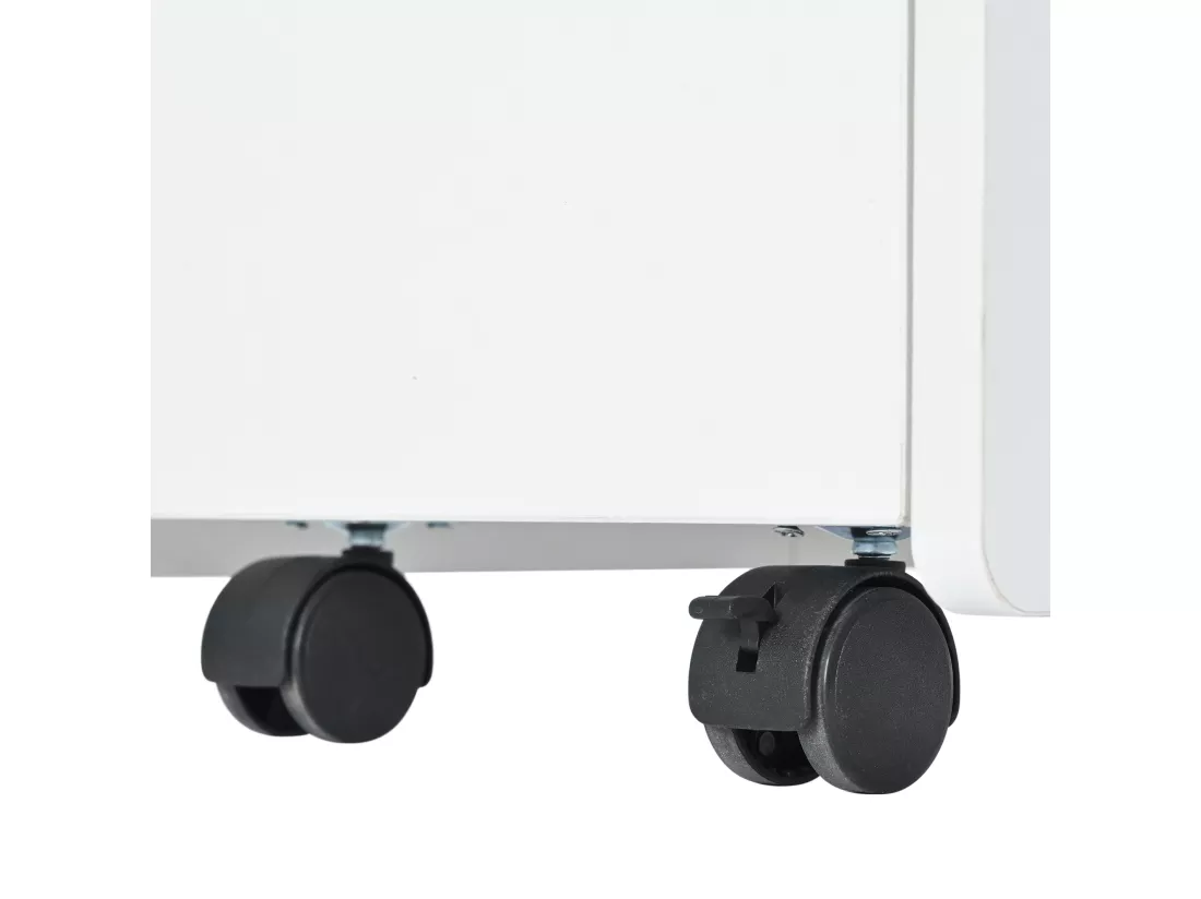 Buffet à roulettes - avec rangement multifonctionnel - designunique - Blanc
