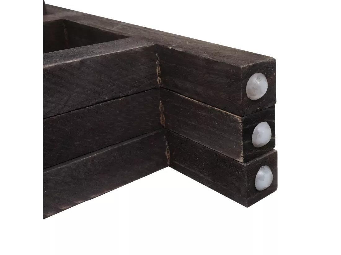 Étagère à plantes Étagère sur pied, gris-brun