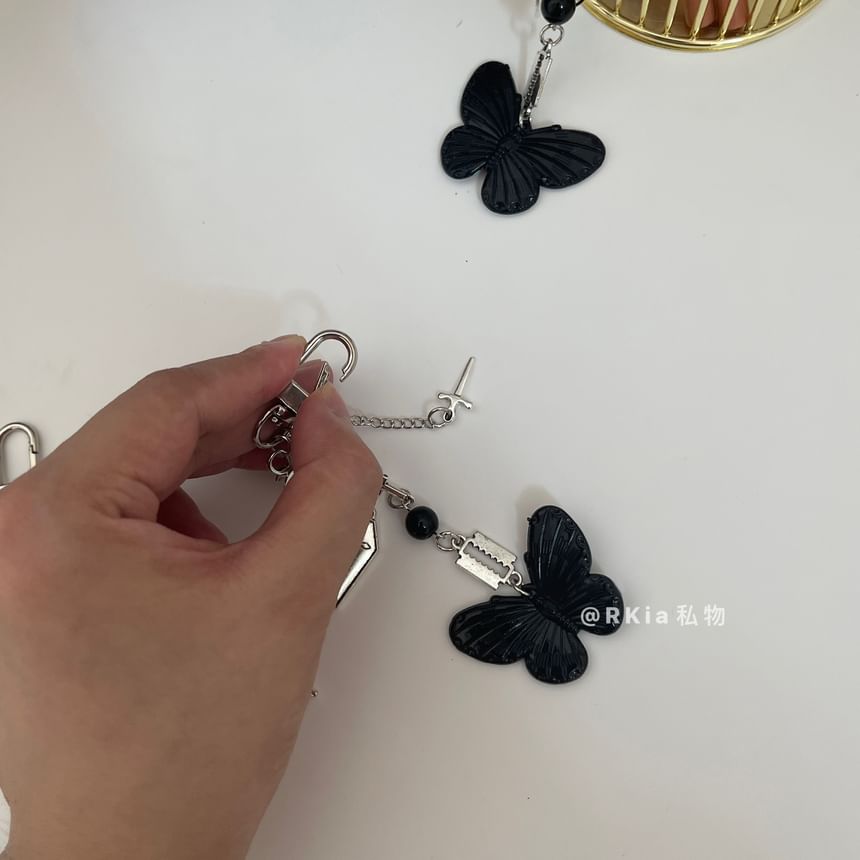 Minbrogy - Vlinder telefoonhanger / tashanger sleutelhanger