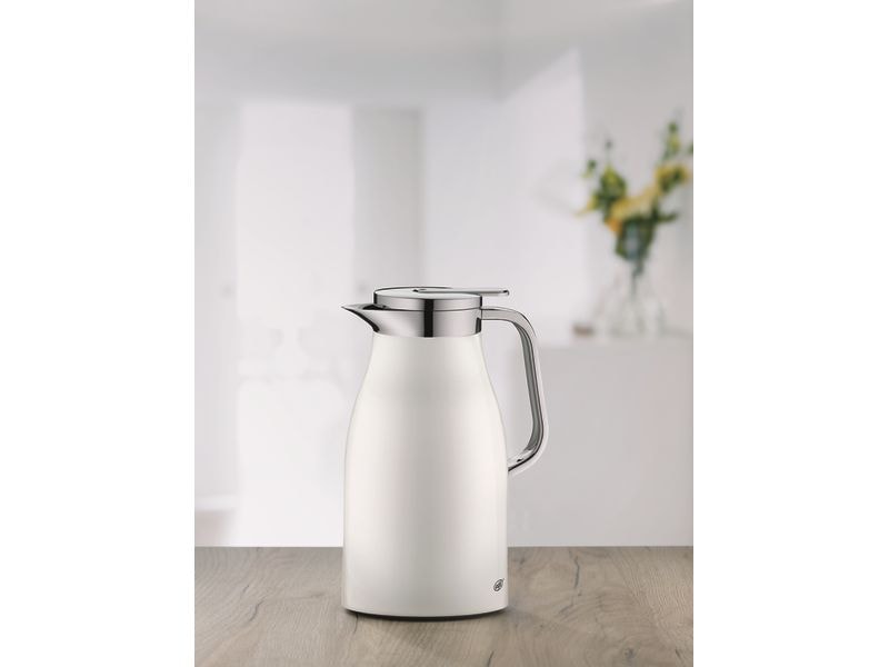 Alfi Thermoskanne Skyline 1000 ml, Weiss Matt Karaffe aus Edelstahl