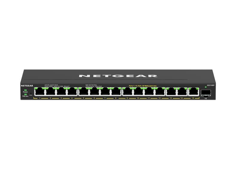 Netgear PoE  Switch GS316EP-100PES 16 Port Unmanaged 16 Port PoE  Switch