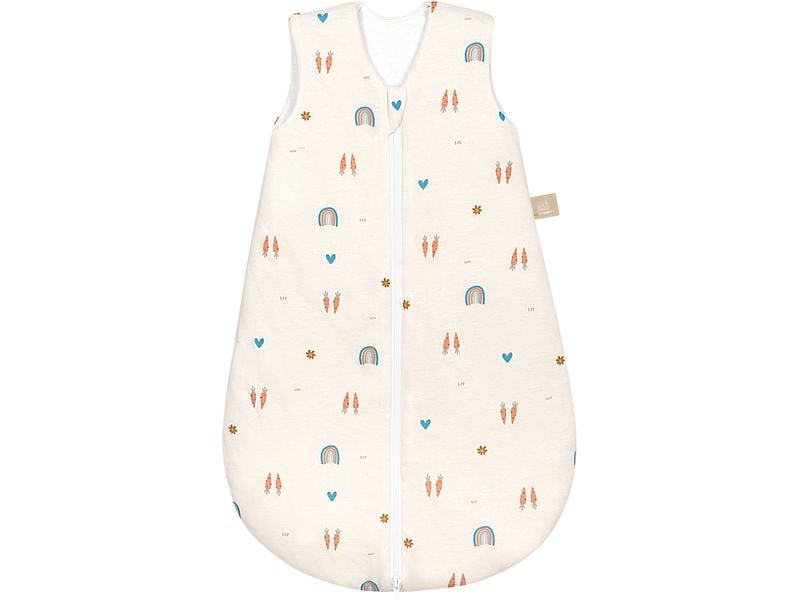 Odenwälder Baby-Ganzjahresschlafsack wattiert Rainbow Ecru Idealer Allrounder für individuelle Wärmebedürfnisse