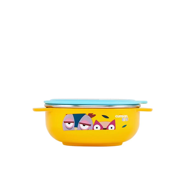 Bol en inox hibou 400 ml jaune Cuitisan