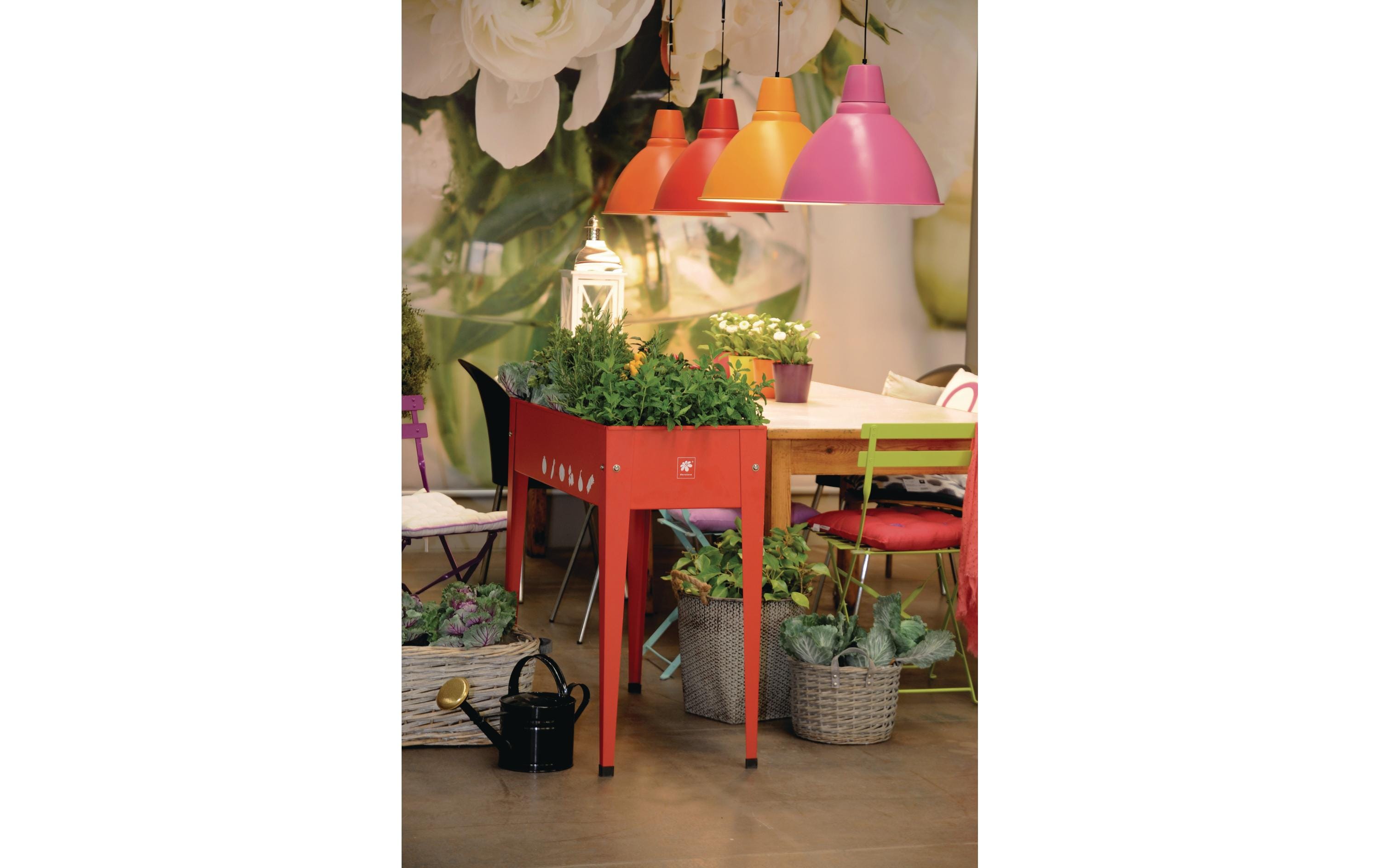 Hochbeet 100 x 40 x 84 cm Urban Garden Anthrazit<br>Pflanzgefäss (Hochbeet)