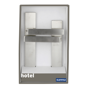 Gamma deurkruk set Hotel recht blind schild RVS