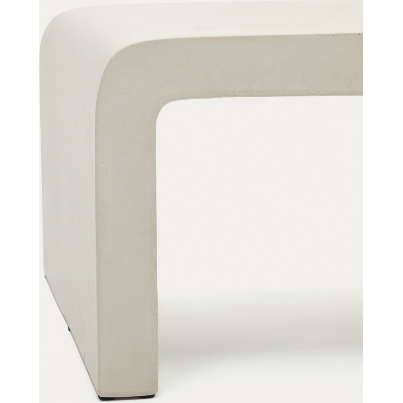 Table basse Aiguablava en ciment blanc 135 x 65 cm